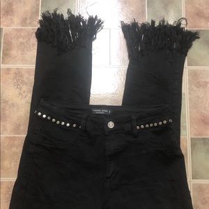Grover studded II high rise jeans- black size 9